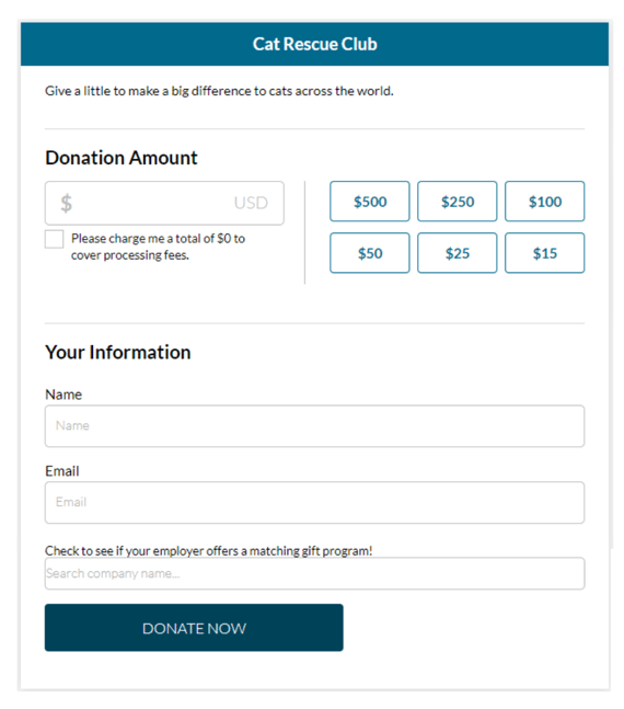 NEON Fundraise page